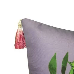 Edie At Home Edie@Home Indoor Outdoor Rose Print With Embroidery And Ombre Tassels Throw Pillow -Safavieh Store 5927148 ALT3