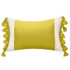 Edie At Home Edie@Home Indoor Outdoor Colorblock Tassel Fringe Throw Pillow -Safavieh Store 5927153