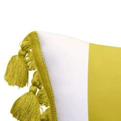 Edie At Home Edie@Home Indoor Outdoor Colorblock Tassel Fringe Throw Pillow -Safavieh Store 5927153 ALT2