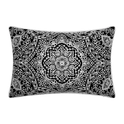 Edie At Home Edie@Home Indoor Outdoor Arabesque Embroidered Throw Pillow