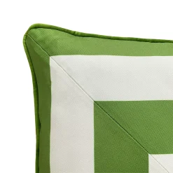 Edie At Home Edie@Home Indoor Outdoor Reversible Raffia Mitered Stripe Throw Pillow -Safavieh Store 5927163 ALT2