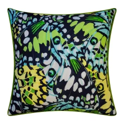 Edie At Home Edie@Home Indoor Outdoor Abstract Allover Butterfly Wings Throw Pillow
