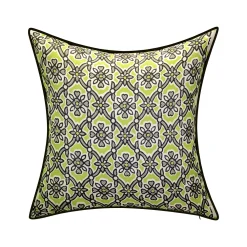 Edie At Home Edie@Home Indoor Outdoor Reversible Antique Tile Print Throw Pillow