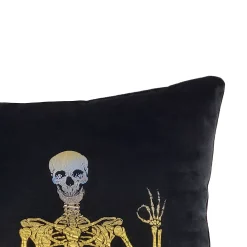 Edie At Home Edie@Home Velvet Rocker Skeletons Throw Pillow -Safavieh Store 5927166 ALT2