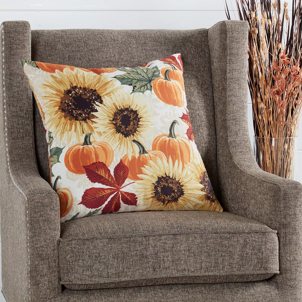 Greendale Home Fashions Fall Seasonal Sunflowers Throw Pillow 4 Greendale Home Fashions Fall Seasonal Sunflowers Throw Pillow - Image 2