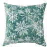 Greendale Home Fashions Holiday Evergreen Snowflakes Throw Pillow -Safavieh Store 5929433