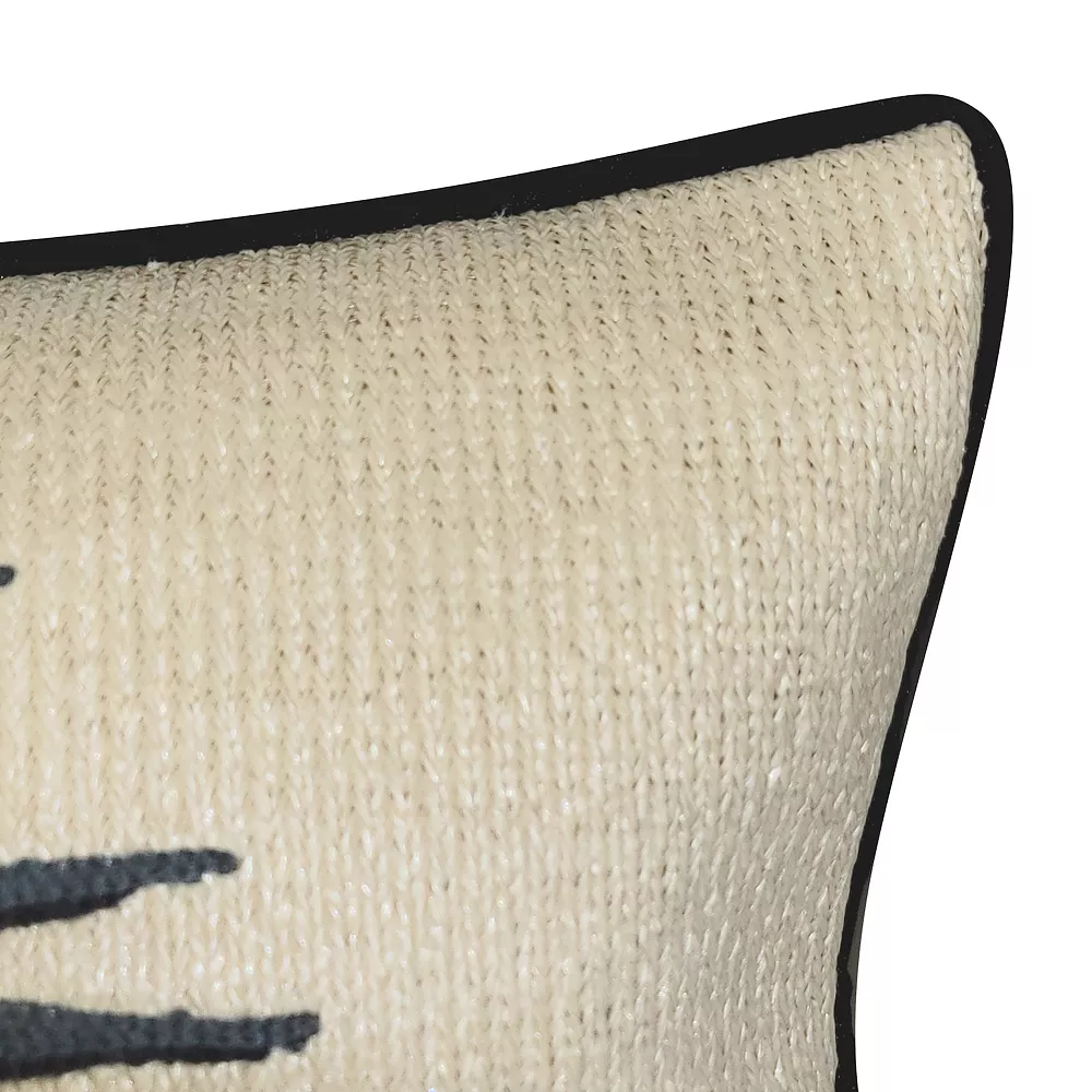 NYBG New York Botanical Garden® Indoor Outdoor Raffia Embroidered Palm Frond Throw Pillow 5 NYBG New York Botanical Garden® Indoor Outdoor Raffia Embroidered Palm Frond Throw Pillow - Image 3