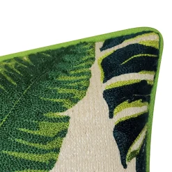 NYBG New York Botanical Garden® Indoor Outdoor Raffia Embroidered Leaves Throw Pillow -Safavieh Store 5931695 ALT2