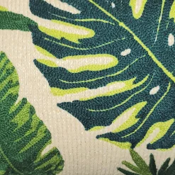 NYBG New York Botanical Garden® Indoor Outdoor Raffia Embroidered Leaves Throw Pillow -Safavieh Store 5931695 ALT4