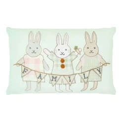 Celebrate Together Easter Aqua Bunny Family Pillow
