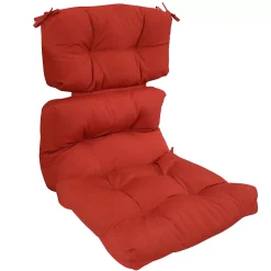 Sunnydaze Decor Sunnydaze Tufted High Back Olefin Indoor/Outdoor Patio Chair Cushion - Red