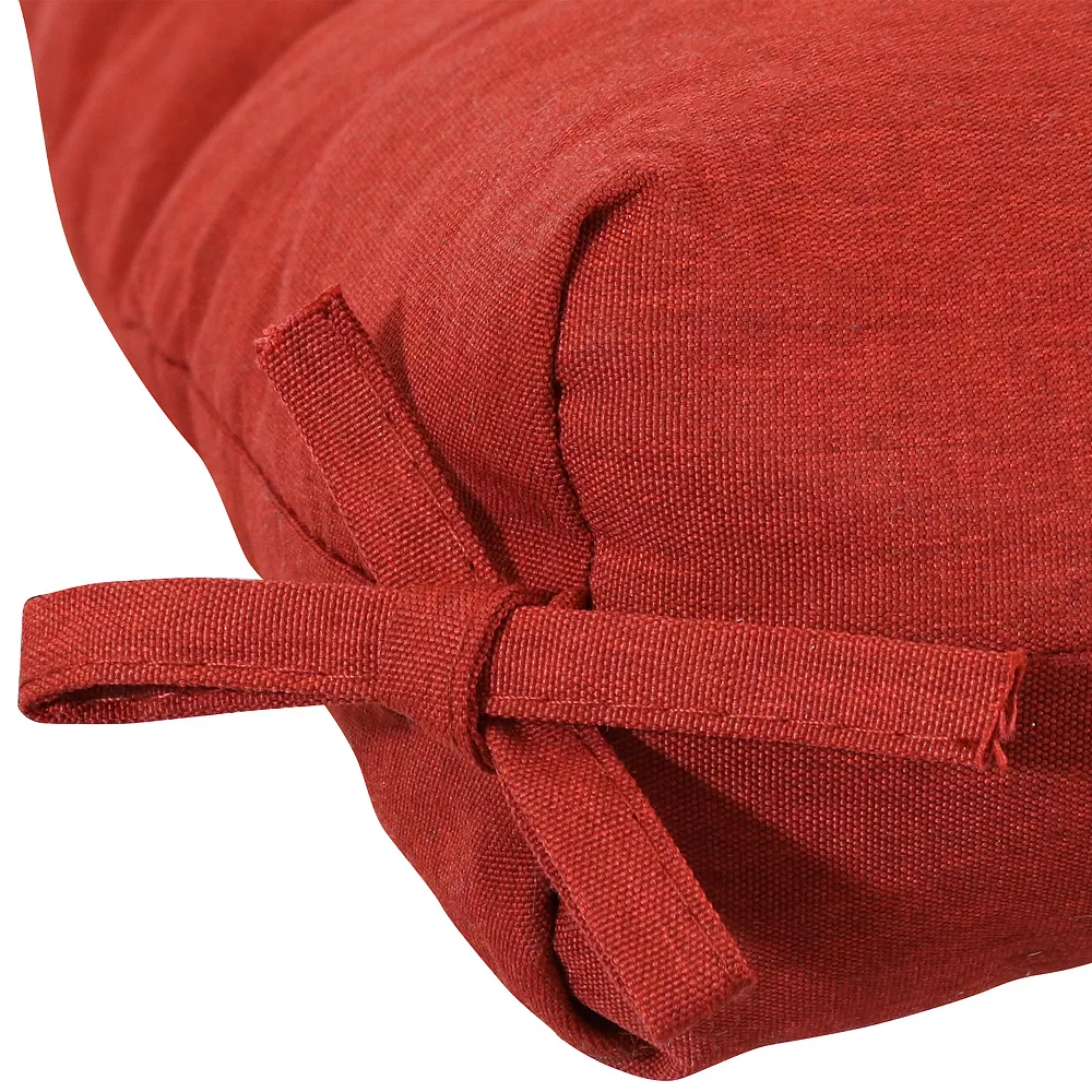 Sunnydaze Decor Sunnydaze Tufted High Back Olefin Indoor/Outdoor Patio Chair Cushion - Red 5 Sunnydaze Decor Sunnydaze Tufted High Back Olefin Indoor/Outdoor Patio Chair Cushion - Red - Image 3