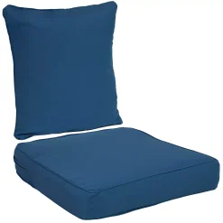 Sunnydaze Decor Sunnydaze Indoor/Outdoor Polyester Back And Seat Cushions - Blue
