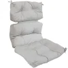 Sunnydaze Decor Sunnydaze Indoor/Outdoor Olefin Tufted High-Back Chair Cushion - Gray 2 Sunnydaze Decor Sunnydaze Indoor/Outdoor Olefin Tufted High-Back Chair Cushion - Gray -Safavieh Store 5947903