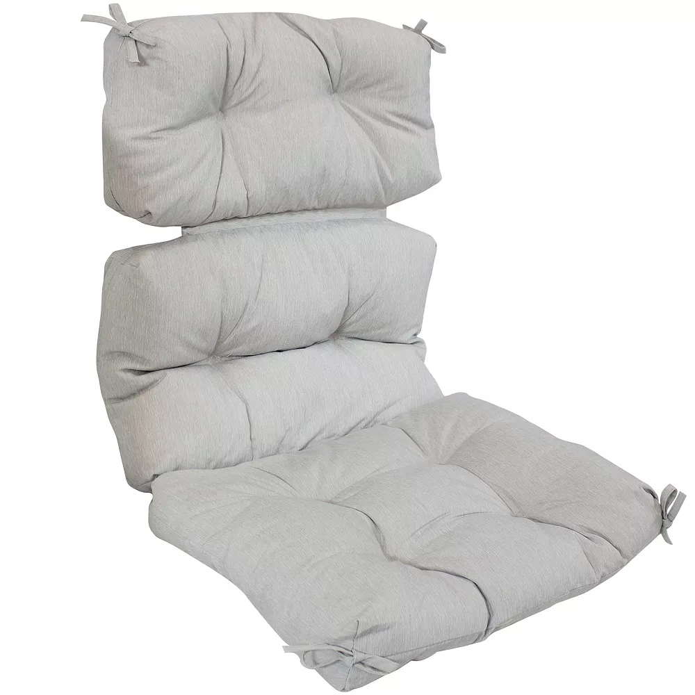 Sunnydaze Decor Sunnydaze Indoor/Outdoor Olefin Tufted High-Back Chair Cushion - Gray 3 Sunnydaze Decor Sunnydaze Indoor/Outdoor Olefin Tufted High-Back Chair Cushion - Gray