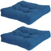 Sunnydaze Decor Sunnydaze Outdoor Square Olefin Tufted Seat Cushions - Blue - Set Of 2 -Safavieh Store 5947905