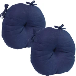 Sunnydaze Decor Sunnydaze Outdoor Round Bistro Seat Cushions - Blue - Set Of 2