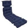 Sunnydaze Decor Sunnydaze Indoor/Outdoor Olefin Tufted Chaise Lounge Chair Cushions - Blue 2 Sunnydaze Decor Sunnydaze Indoor/Outdoor Olefin Tufted Chaise Lounge Chair Cushions - Blue -Safavieh Store 5947908