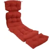 Sunnydaze Decor Sunnydaze Indoor/Outdoor Olefin Tufted Chaise Lounge Chair Cushions - Red -Safavieh Store 5947913
