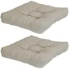 Sunnydaze Decor Sunnydaze Outdoor Square Olefin Tufted Seat Cushions - Beige - Set Of 2 1 Sunnydaze Decor Sunnydaze Outdoor Square Olefin Tufted Seat Cushions - Beige - Set Of 2 -Safavieh Store 5947916