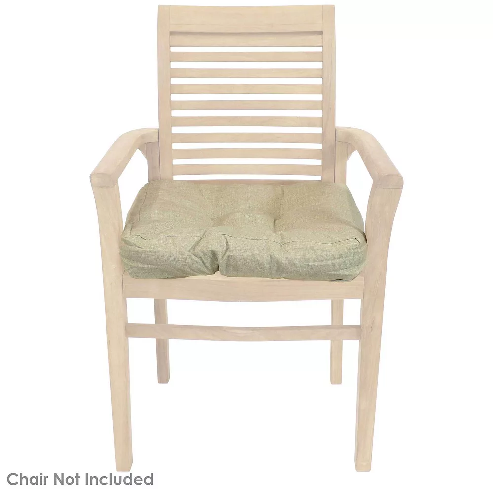 Sunnydaze Decor Sunnydaze Outdoor Square Olefin Tufted Seat Cushions - Beige - Set Of 2 4 Sunnydaze Decor Sunnydaze Outdoor Square Olefin Tufted Seat Cushions - Beige - Set Of 2 - Image 2