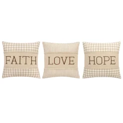 Celebrate Together Easter Neutral Faith Love Hope 3-Pack Pillow