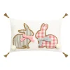 Celebrate Together Easter Ivory Gingham Bunny Pillow -Safavieh Store 5961728
