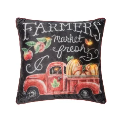 C&F Home Farmers' Market Fall Pumpkins LED Throw Pillow