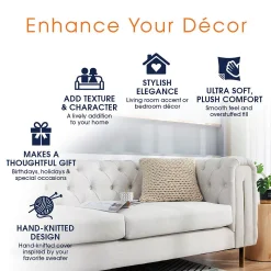 Cheer Collection 18" X 18" Knitted Throw Pillow -Safavieh Store 5971782 ALT2