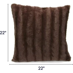 Cheer Collection Set Of 2 Faux Fur Throw Pillows 22" X 22" 11 Cheer Collection Set Of 2 Faux Fur Throw Pillows 22" X 22" -Safavieh Store 5971798 ALT4