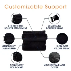 Cheer Collection Wedge Shaped Back Support Pillow And Bed Rest Cushion For Reading, Gaming, Watching - With Adjustable Neck Pillow 9 Cheer Collection Wedge Shaped Back Support Pillow And Bed Rest Cushion For Reading, Gaming, Watching - With Adjustable Neck Pillow -Safavieh Store 5977775 ALT3