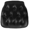 Emma+Oliver Emma And Oliver Indoor Hard Black Tufted Vinyl Chiavari/Dining Chair Cushion -Safavieh Store 5979672 Black