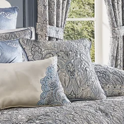 Five Queens Court Alexa Powder Blue 20" Square Decorative Throw Pillow -Safavieh Store 5998522 ALT