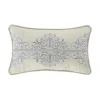 Five Queens Court Angelo Silver Boudoir Decorative Throw Pillow -Safavieh Store 5998616