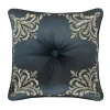 Five Queens Court Carla Azure 18" Square Decorative Throw Pillow -Safavieh Store 5998685