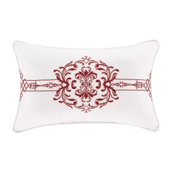 Five Queens Court Holiday Dreams Red Boudoir Decorative Throw Pillow
