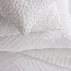 Nalu Nohea White Decorative Pillow - 20" X 20" 6 Nalu Nohea White Decorative Pillow - 20" X 20" -Safavieh Store 6017444 ALT