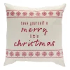 Christmas Central 17" Red And Ivory "Have Yourself A Merry Little Christmas" Throw Pillow -Safavieh Store 6066484