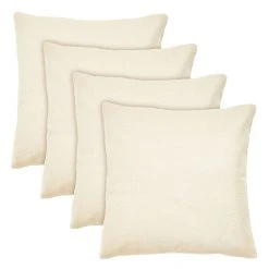 Juvale Set Of 4 Blank Canvas 17x17 Throw Pillow Covers To Decorate, Plain Cases For DIY Crafts, Living Room, Modern Home Decor
