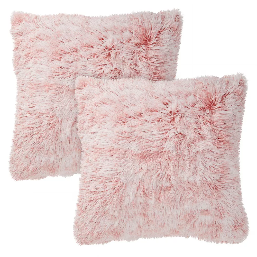 Juvale Blush Pink Faux Fur Throw Pillow Covers, Fuzzy Home Decor (18 X 18 Inches, 2 Pack) 3 Juvale Blush Pink Faux Fur Throw Pillow Covers, Fuzzy Home Decor (18 X 18 Inches, 2 Pack)