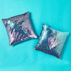 Juvale Reversible Sequin Throw Pillow Covers, Mermaid Décor (18 X 18 In, 2 Pack) -Safavieh Store 6096449 ALT2