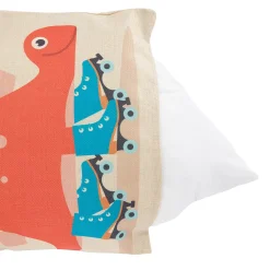 Juvale 4 Pack Dinosaur Decorative Kids Throw Pillow Cover, 4 Dinosaur Designs, T-Rex Themed, Pterodactyl, Triceratops, Brachiosaurus (18 X 18 In) -Safavieh Store 6096497 ALT2