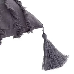 Farmlyn Creek Decorative Striped Grey Throw Pillow Covers For Bedroom, Couch, Patio Furniture (2 Pack, 20 X 20 In) -Safavieh Store 6096646 ALT3