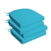 Unikome 4-Piece Solid Waterproof Outdoor Patio Seat Cushion Rounded Square 2 Unikome 4-Piece Solid Waterproof Outdoor Patio Seat Cushion Rounded Square -Safavieh Store 6114444 Blue