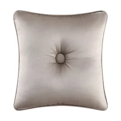 Five Queens Court Antonia Sand 16" Square Decorative Throw Pillow