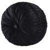 Five Queens Court Brooke Black Tufted Round Decorative Throw Pillow -Safavieh Store 6125297