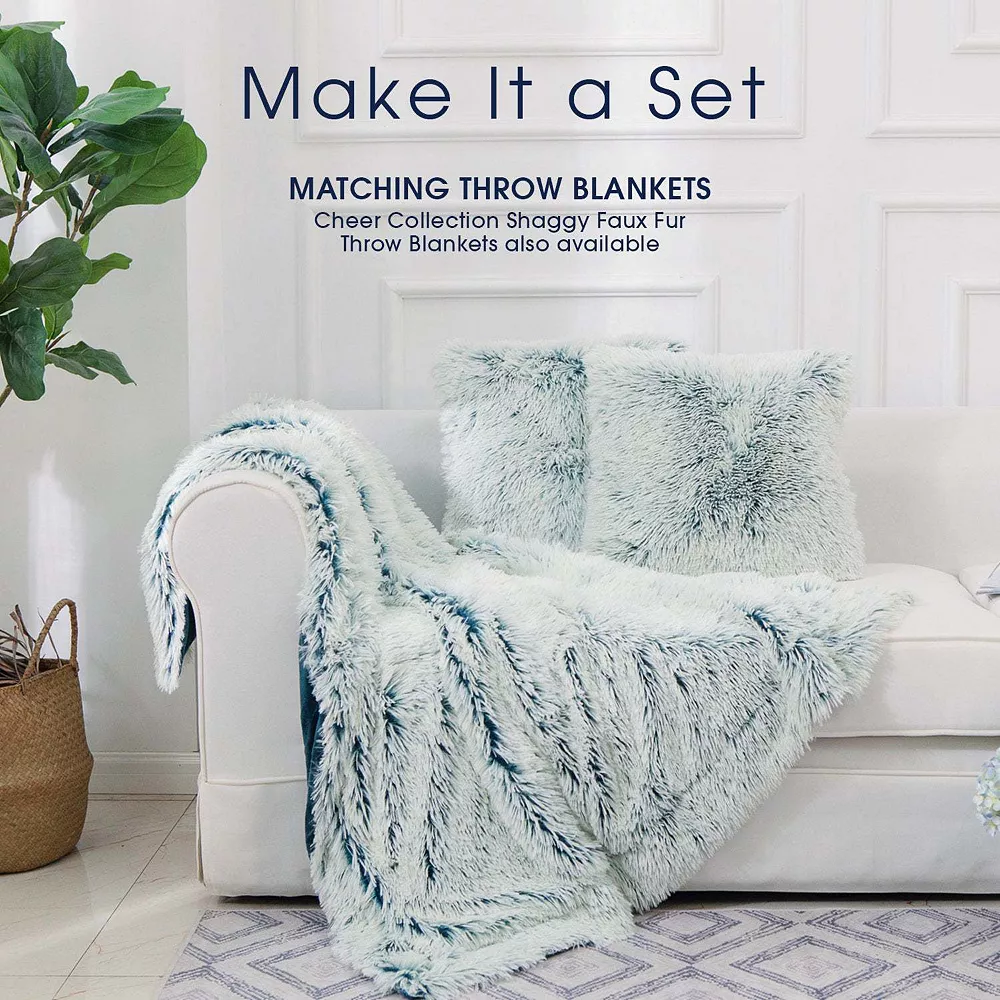 Cheer Collection Set Of 2 Shaggy Long Hair Throw Pillows - Super Soft And Plush Faux Fur Accent Pillows - 18 X 18 Inches 5 Cheer Collection Set Of 2 Shaggy Long Hair Throw Pillows - Super Soft And Plush Faux Fur Accent Pillows - 18 X 18 Inches - Image 3