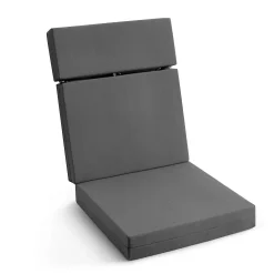 Unikome 3-Piece Indoor/Outdoor Solid Print Waterproof Outdoor Chair Cushion