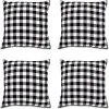 Okuna Outpost Black Plaid Throw Pillow Covers For Home Decor (18 X 18 In, 4 Pack) -Safavieh Store 6149915
