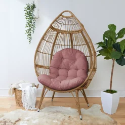 Sorra Home Mauve Egg Chair Cushion 6 Sorra Home Mauve Egg Chair Cushion -Safavieh Store 6153772 ALT